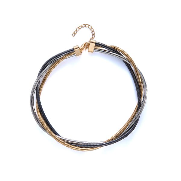 Wrapped Snake Bone Multi-Layer Detachable Choker Heavy Metal Necklace