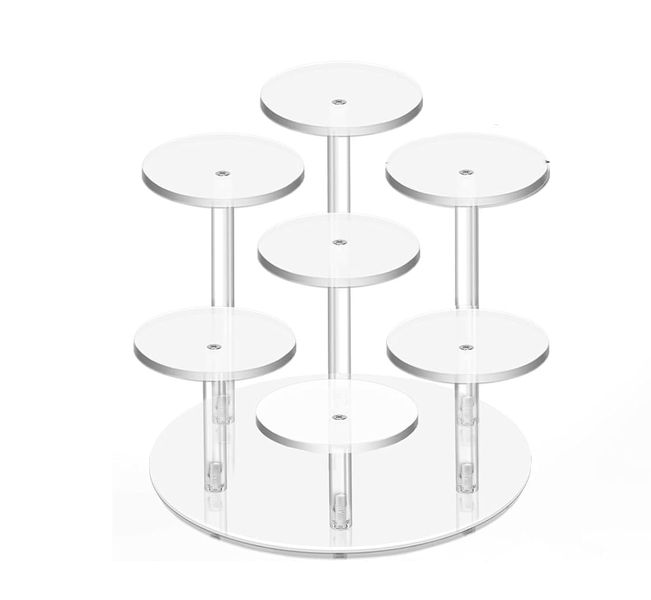 Acrylic Cupcake Stand - Holds 7 Cupcakes