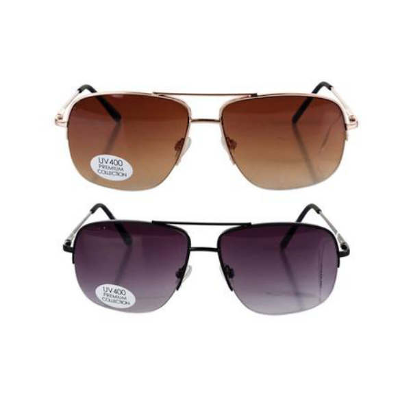 SD Sunglasses - Men's Aviator Sunglasses - Set of 2