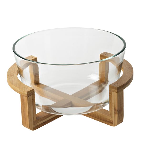 George &amp; Mason - Emily Salad Bowl w Bamboo Base