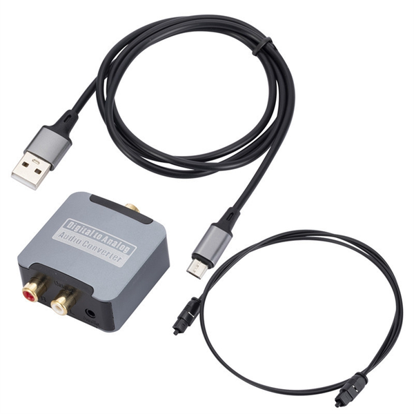 Digital Optical Fiber Coaxial Audio Converter TV SPDIF to 3.5mm Lotus
