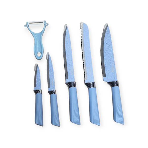 1831403 Non Stick Coating Kitchen Knife Set 6 Piece