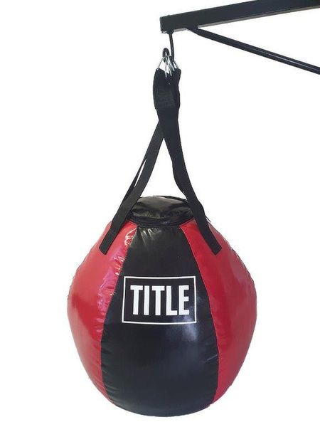 TITLE Headshot / Wrecking Ball Boxing Bag - Red / Black (Includes D-Rings)