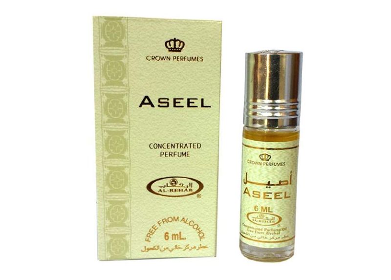 6 x 6ml Al-Rehab Crown Roll on Attar Perfume Oil Aseel 6ml