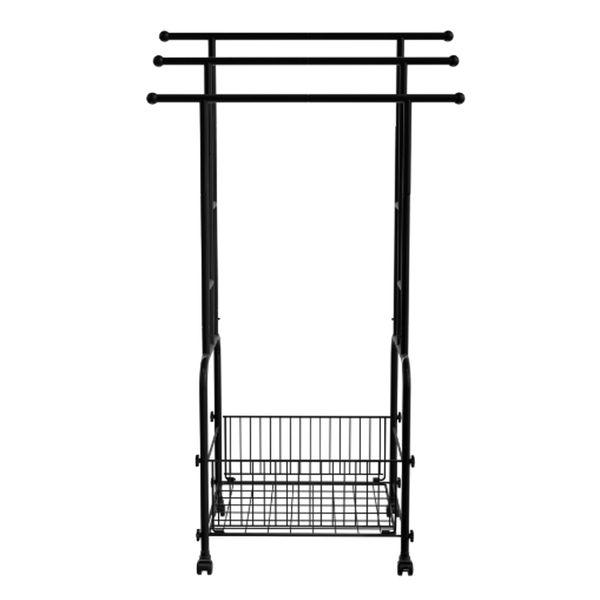 Decor Metal 3-Tier Freestanding Towel Rack With Storage Basket -109cm