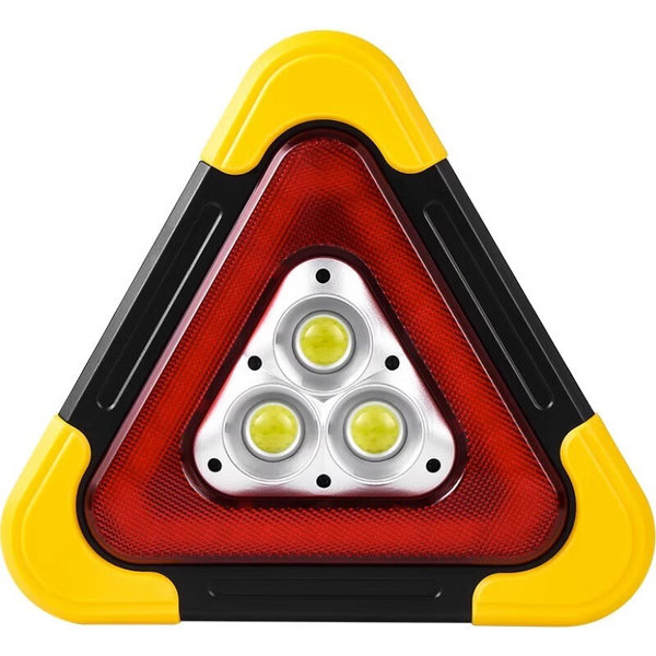Solar Powered Triangle Warning Light - Emergency Fault Alarm Light