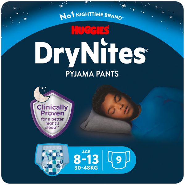 DryNites Pyjama Pants for Boys 8-13 Years- 9 pack
