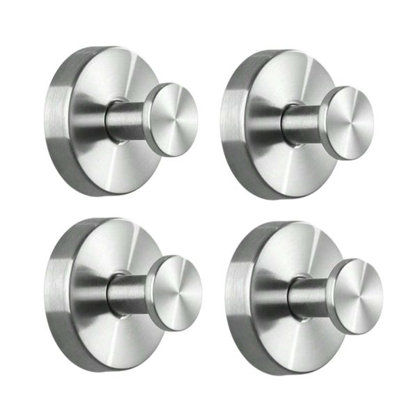 4-Piece Stainless Steel Suction Cup Utility Hooks