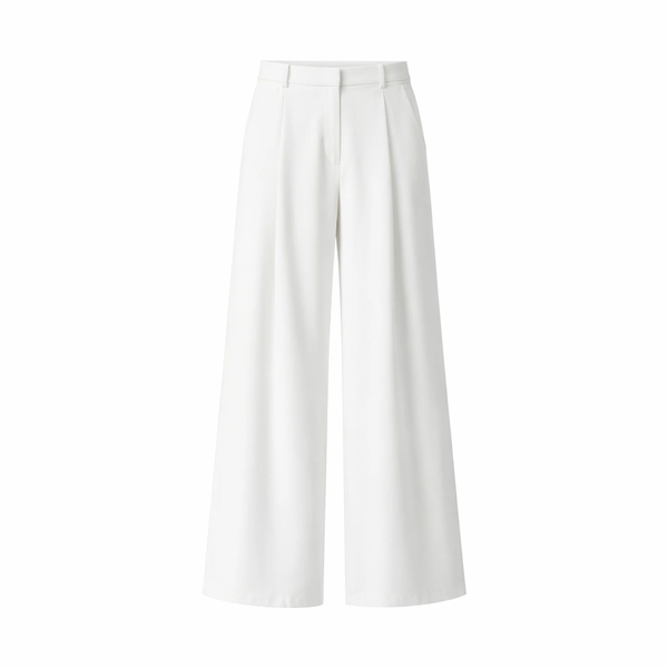 Wide-Leg Trouser - White