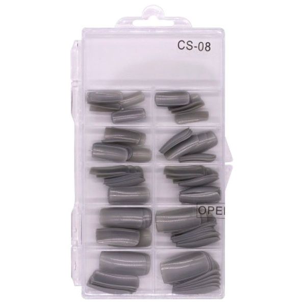 Grey False Nails - 100 Pieces