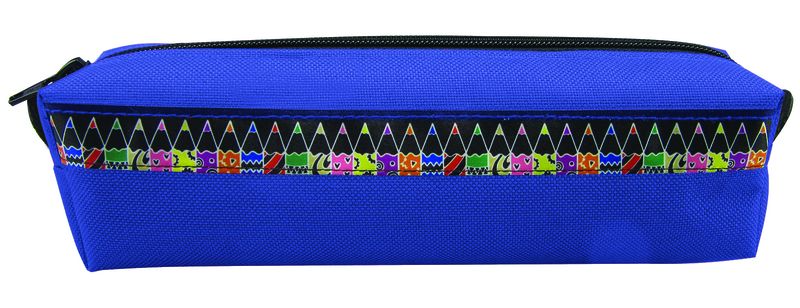 Bantex, Panache Pencil bag 22cm, Square , Cobalt Blue