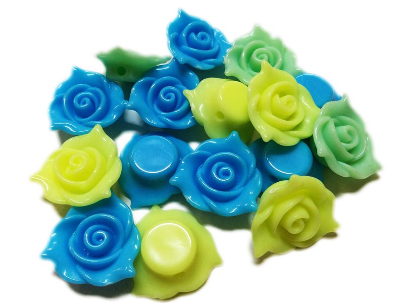 BEAD COOL - Bead - Pastel color Rose - 20mm - Mix color - 48pcs