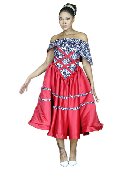 Africa Fashion House Anna-Mo KK BW Ankara Dress