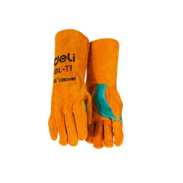 Deli Welding Glove 14Inch/350mm Orange