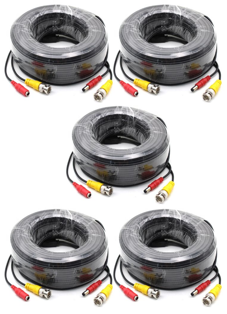 CCTV Camera Cable - 20m - Set of 5