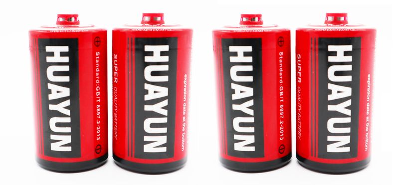 Huayun R20 1.5V Size D UM-1 - 4 Pack
