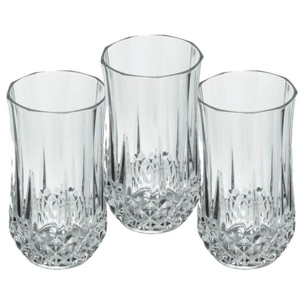 Royal Homeware 3pc Highball Crystal Base Glass Set