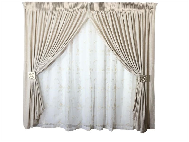 AF IMPEX Designs Curtain -Linen Look -Taped -Lined - Dusky ( 500w x 240 )