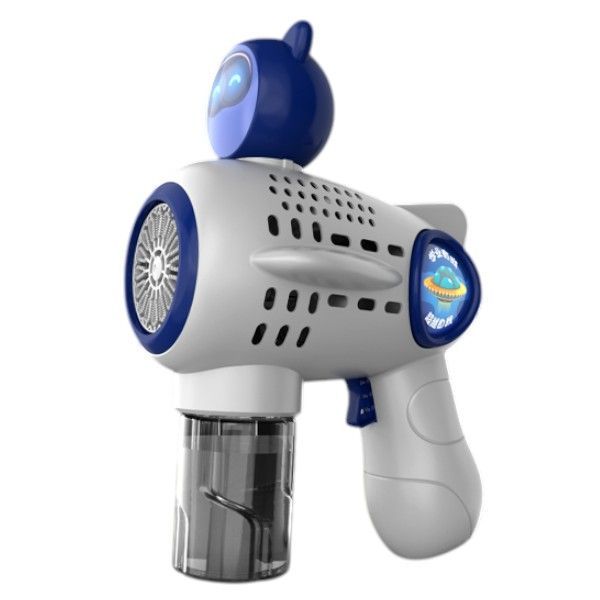 Space Explorer Bubble Gun Blower - Blue and Grey
