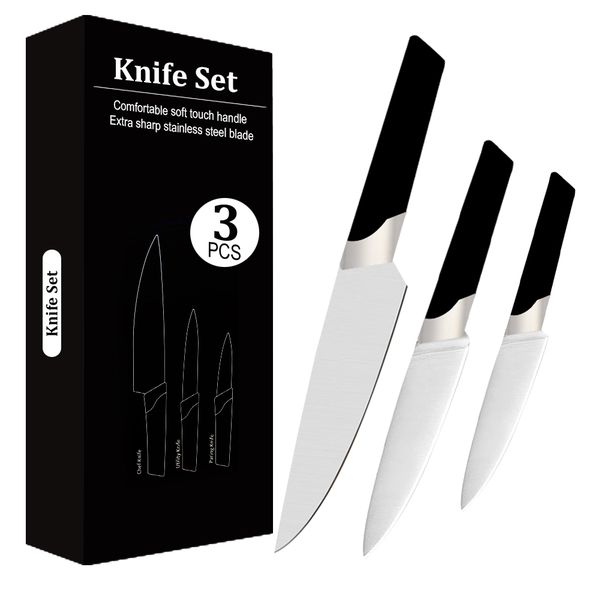 3-Piece - Stainless Steel Chef's Knife, Utility knife, paring knife Set
