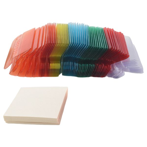 60 Pcs 2 Inch Folder Tabs and 120 Grids Inserts for Hanging File