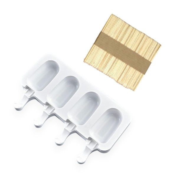 4 Cavity Ice Cream Lolly Mould with sticks