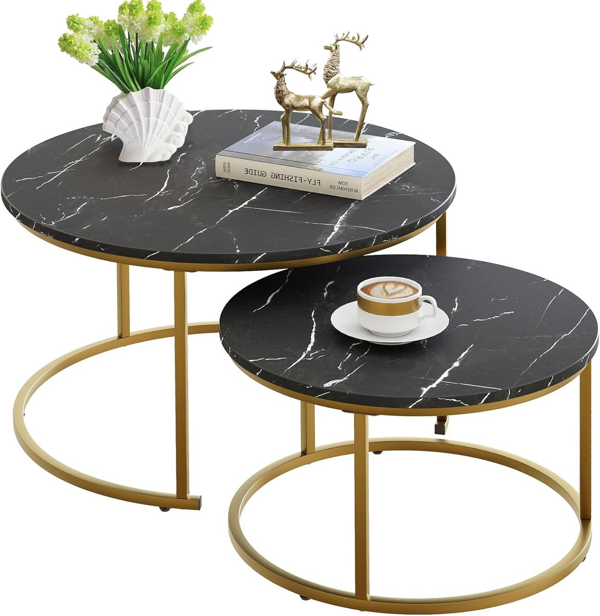 Nesting Coffee Table Set 2 Side End Tables Office Center Desk Living Room