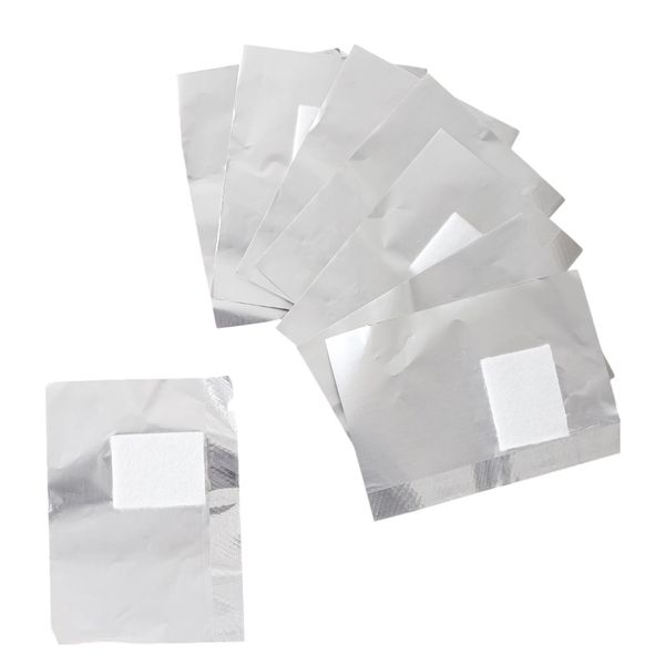 100 Piece Nail Polish Remover Foil Wraps for Nail Soak Off - Silver