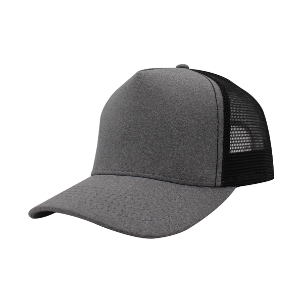 Rebound Jersey Trucker Peak Cap Hat Grey and Black One Size Fits All