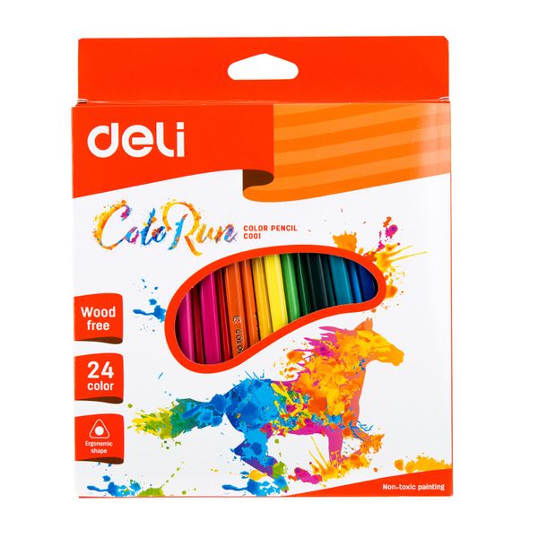 Deli Colouring Pencil 24 Assorted Colours