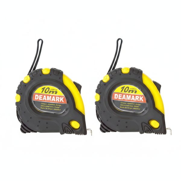 Deamark 10m x 25mm Metric Measuring Tape - 2 Pack