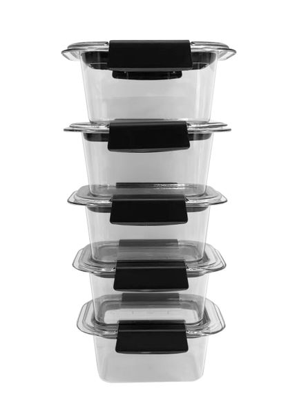 Melzware Clear Airtight Lunch/ Meal Prep Container - 5 Piece Set