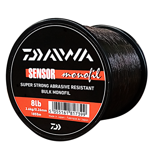 Daiwa Sensor Carp Nylon Fishing Line 3.6KG/8LB .26MM Colour Brown 1855m Spool
