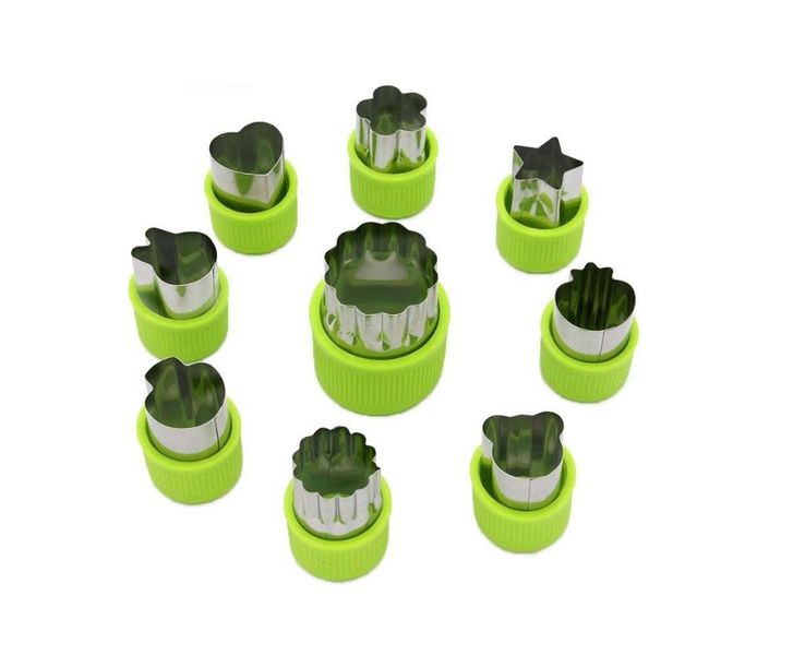 9PCS Mini Cookie Cutter Mold Food Prep Stamp Mold Multi-Shape Set