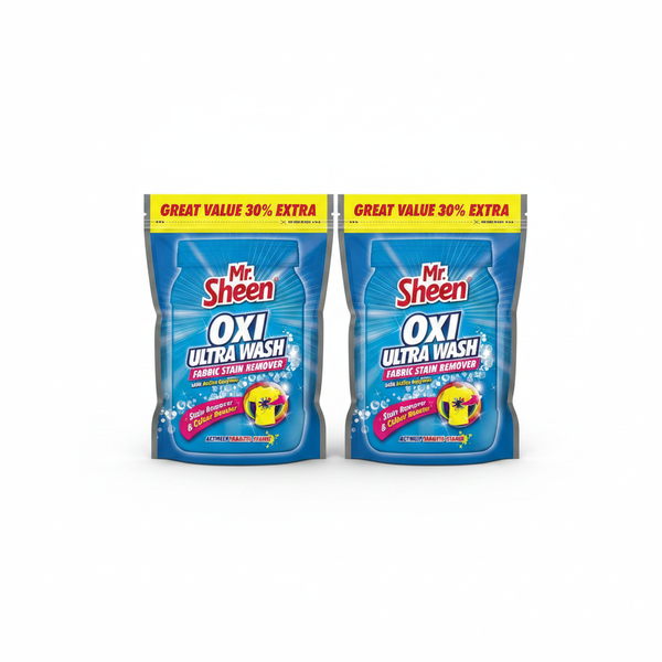 Mr Sheen Oxi Ultra Wash Fabric Stain Remover Powder 650g - 2 Pack