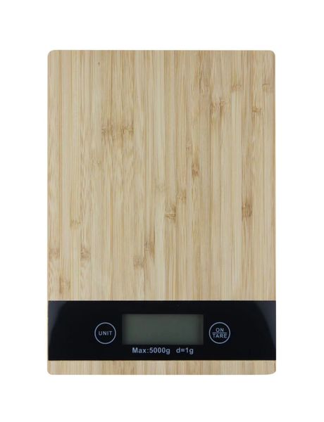 Businerg Bamboo Platform Scale Precision Electronic Scale Baking Scale 5kg