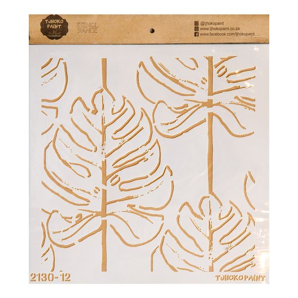 Tjhoko Paint Stencil - 30x30cm - Monstera Leaf