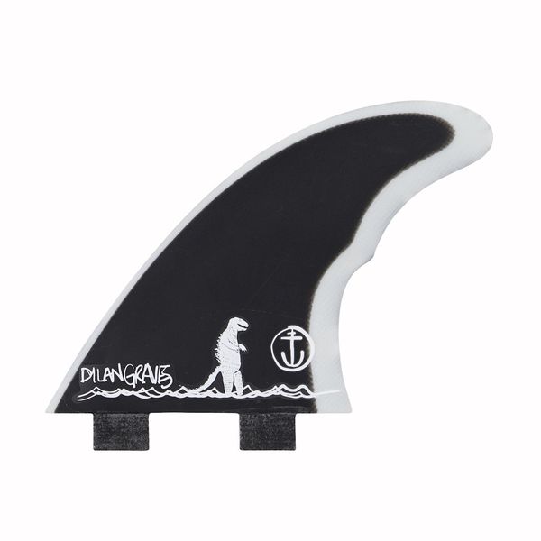 Captain Fin Dylan Graves Gravezilla TT Fin Black/White