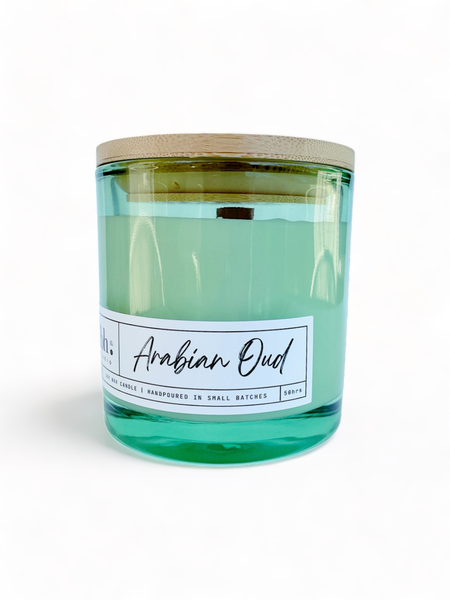 Arabian Oud Scented Soy Candle - Wood Wick