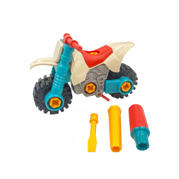 Motorbike Take-Apart Toy with Lights and Sounds for Kids 3-5 Years