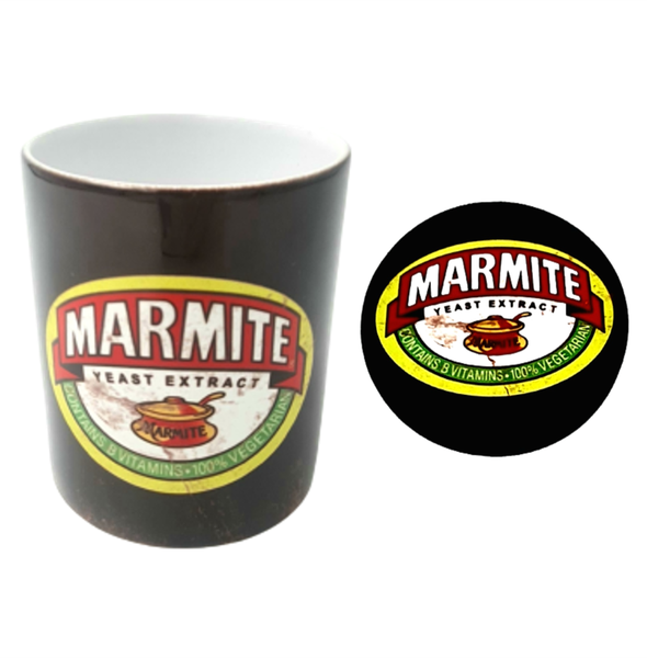 Marmite Themed Mug &amp; Coaster Set