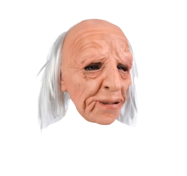 Moving Mouth Old Man Face Mask