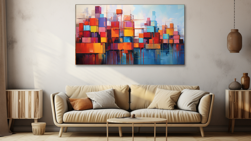 Canvas Wall Art - Container Cityscape - HD0011