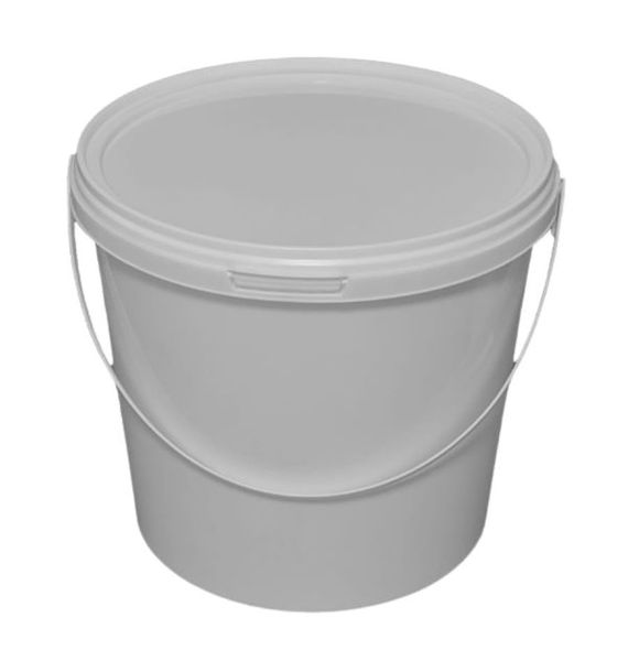 25 Litre White Tamper-Proof Tubs with Lids and Handles - Pack of 5
