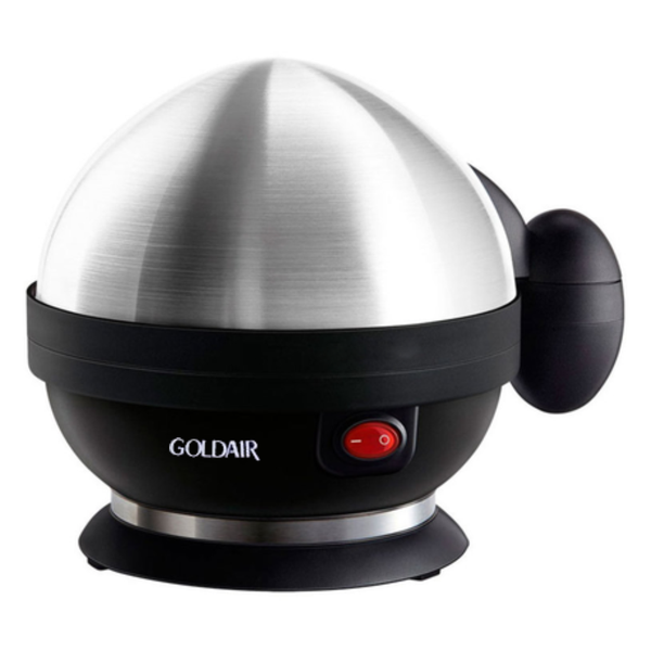 Black/Silver Carbon steel Egg Poacher 7 Egg Boiler