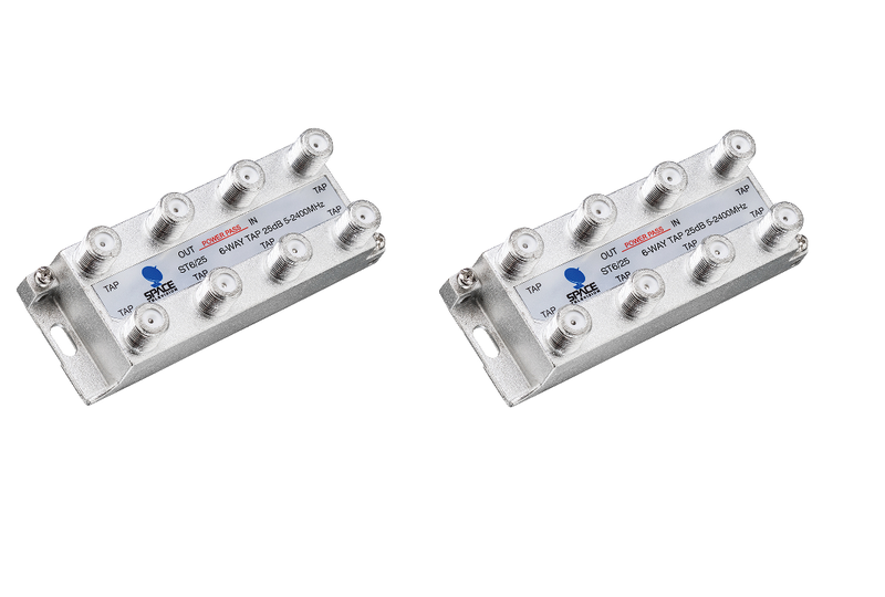 Space TV Satellite IF Tap - 6 Way - 25db (5 – 2250MHz) - 2 Pack