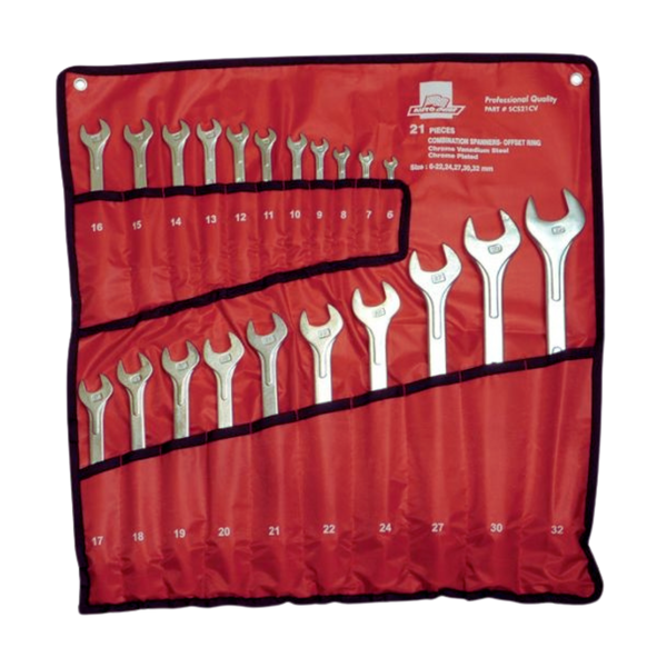 Auto Gear 21 Piece Combination Spanner Set