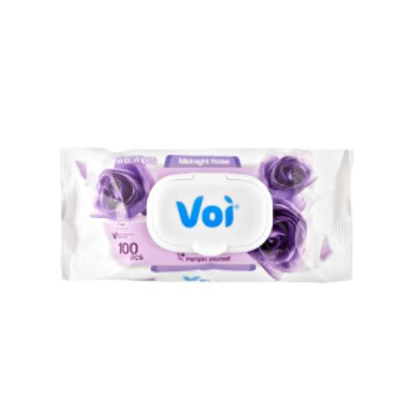 Bulk pack of 4 Voi wet-wipes 100pc midnight rose