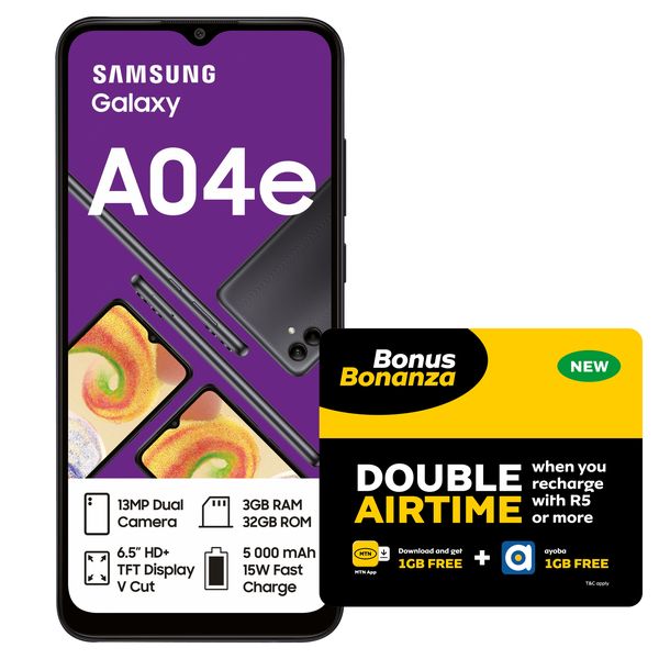 Samsung Galaxy A04e 32GB Dual Sim - Black