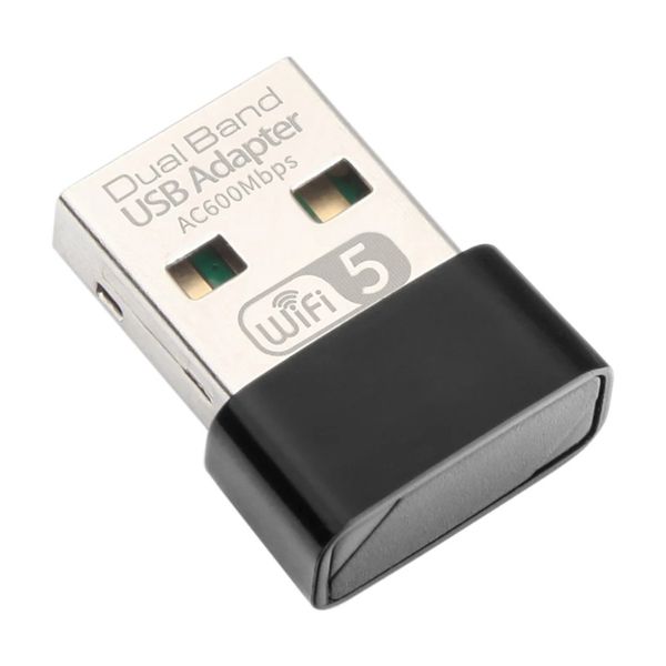 Creacube Mini AC600Mbps USB WiFi Adapter PC Black